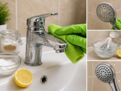 Removing limescale from taps and showerheads